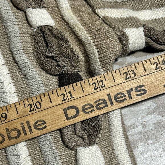 Vintage LaVane 3D Knit Sweater Beige Brown Coogi Style USA Made Size L - Picture 6 of 7